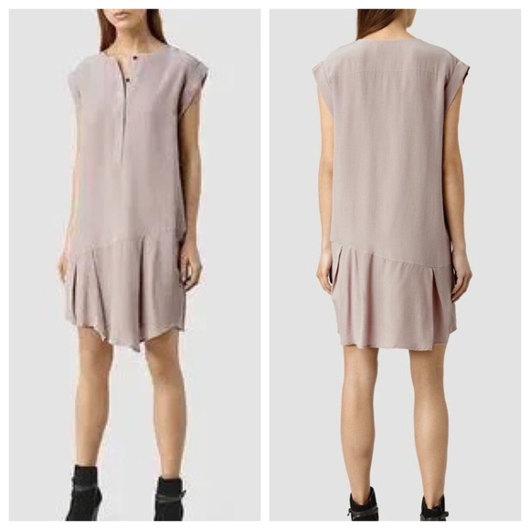 All Saints Romantic Roka Dress in Blush Pink, Women's Size 4 - Picture 1 of 12